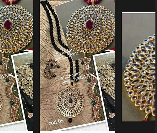 pendant set farshi kundan