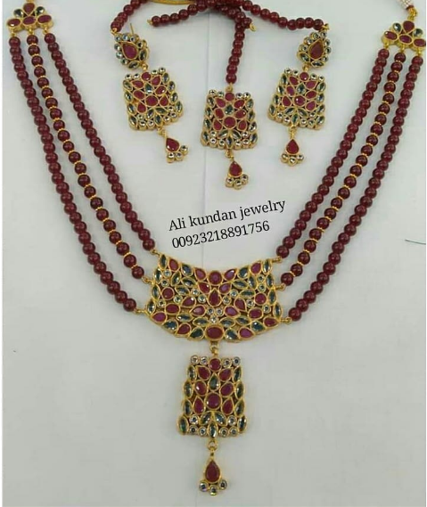 Necklace set farshi kundan