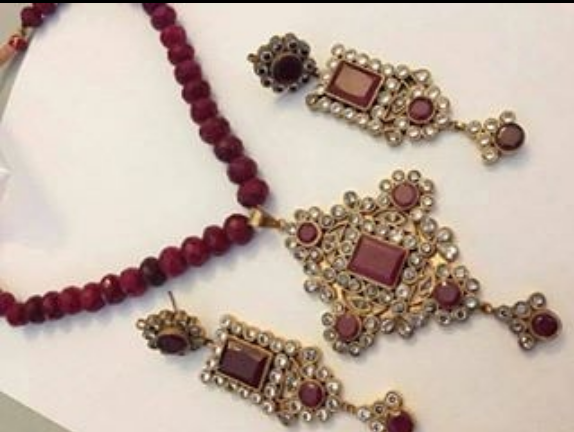 Pendant set farshi kundan